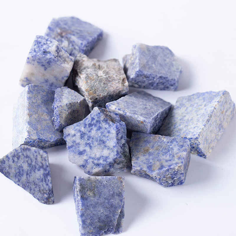 Punto azul áspero, punto azul rodante, grava de cristal en bruto 