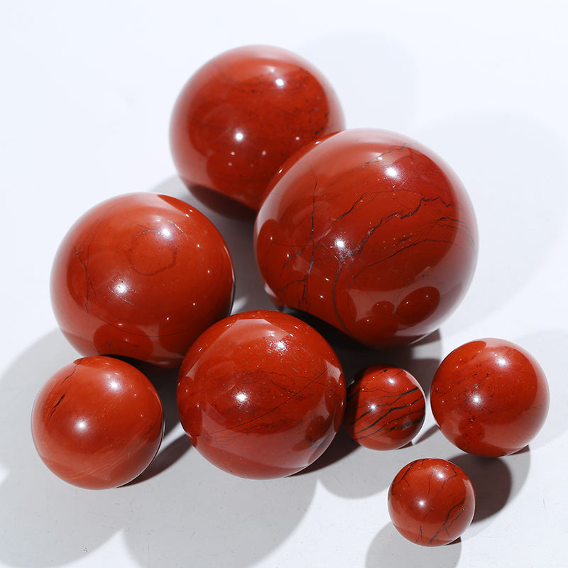 Mix 2.5-8cm red jasper ball