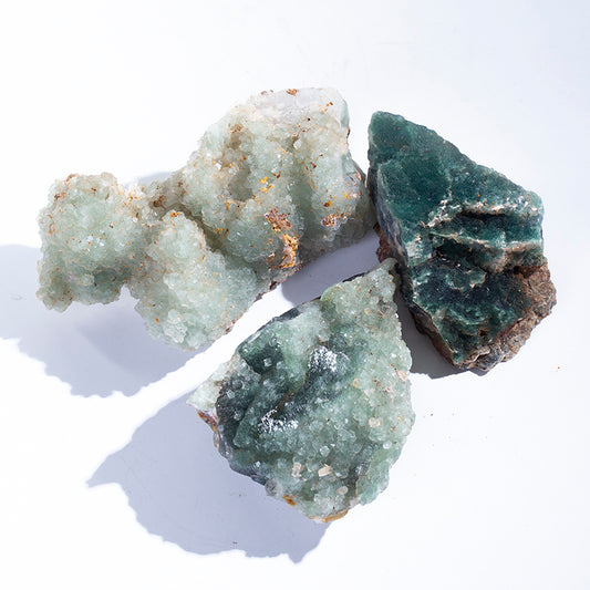 Natural Green Fluorite Specimen Mineral Rough Stone Crystal Specimen for Decoration