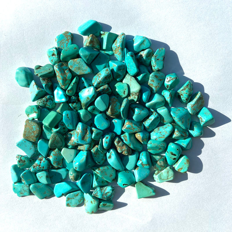 Blue turquoise gemstone gravel stone decoration