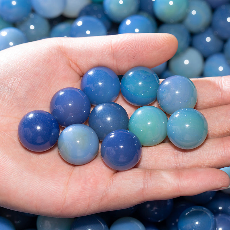 Decoración de bolas de cristal de ágata azul. 