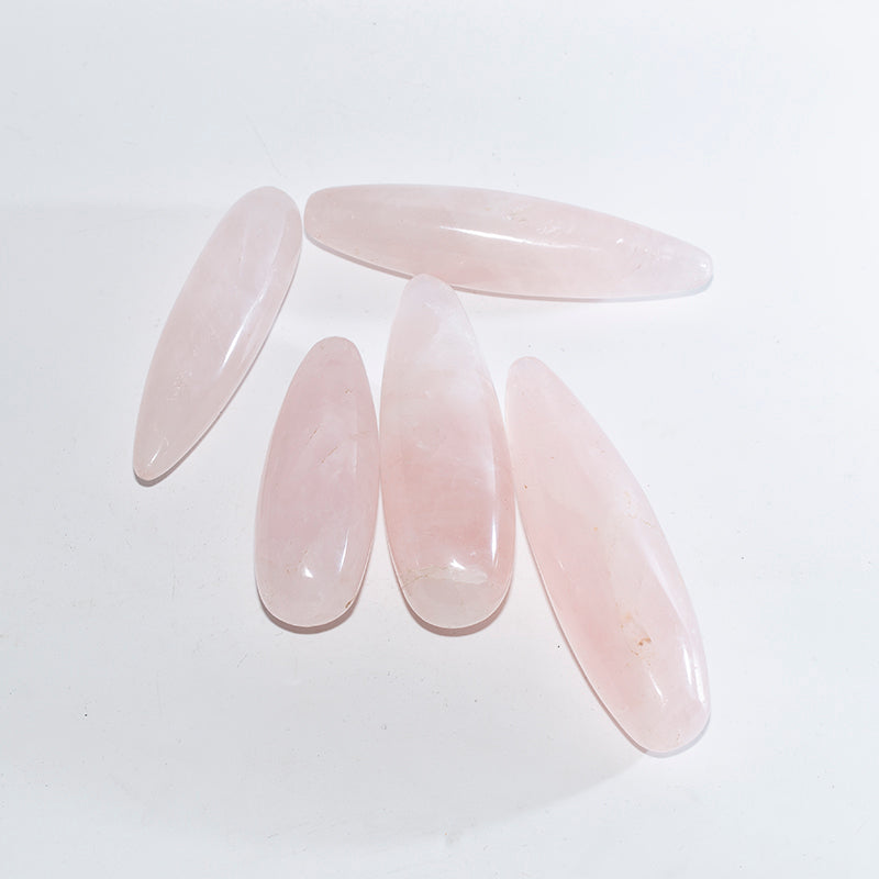 Good price natural rose quartz massage stick crystal massage stick roller wands