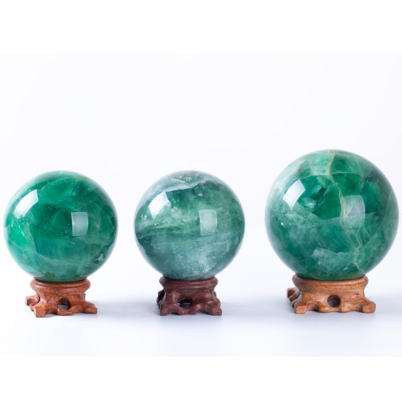 Bola de cristal de fluorita verde, para Feng Shui 
