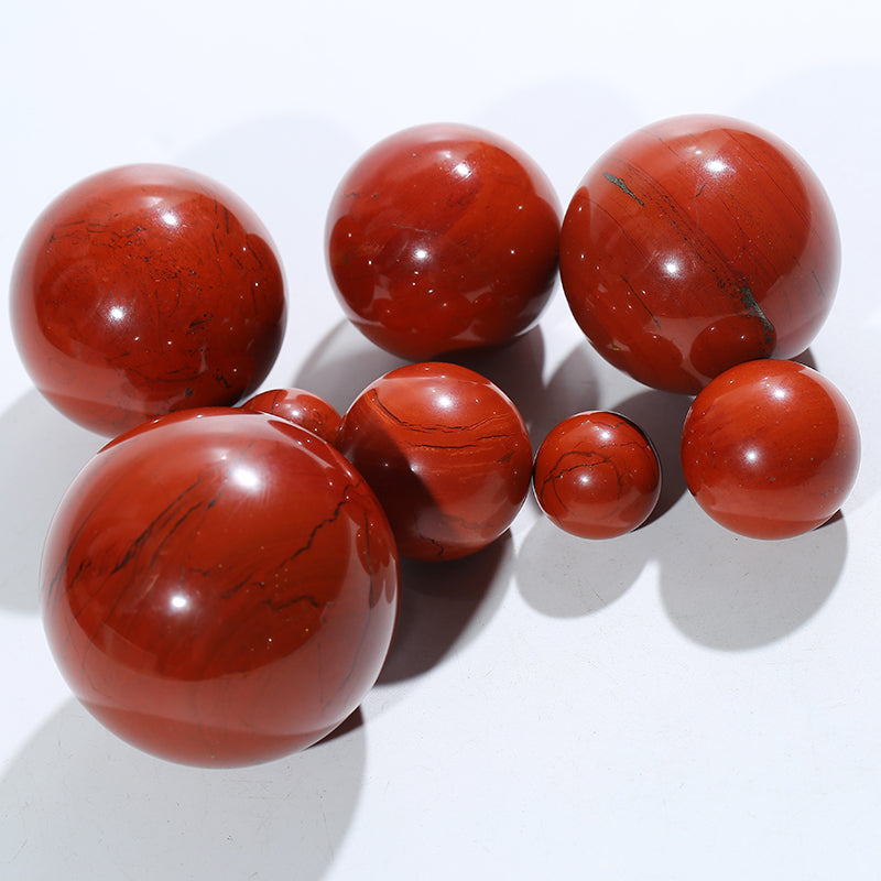 Mix 2.5-8cm red jasper ball