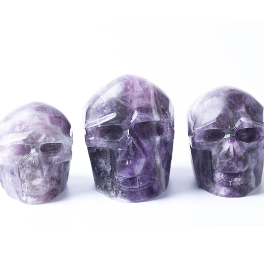 Matière cristalline naturelle Gravure de crâne Polissage du crâne