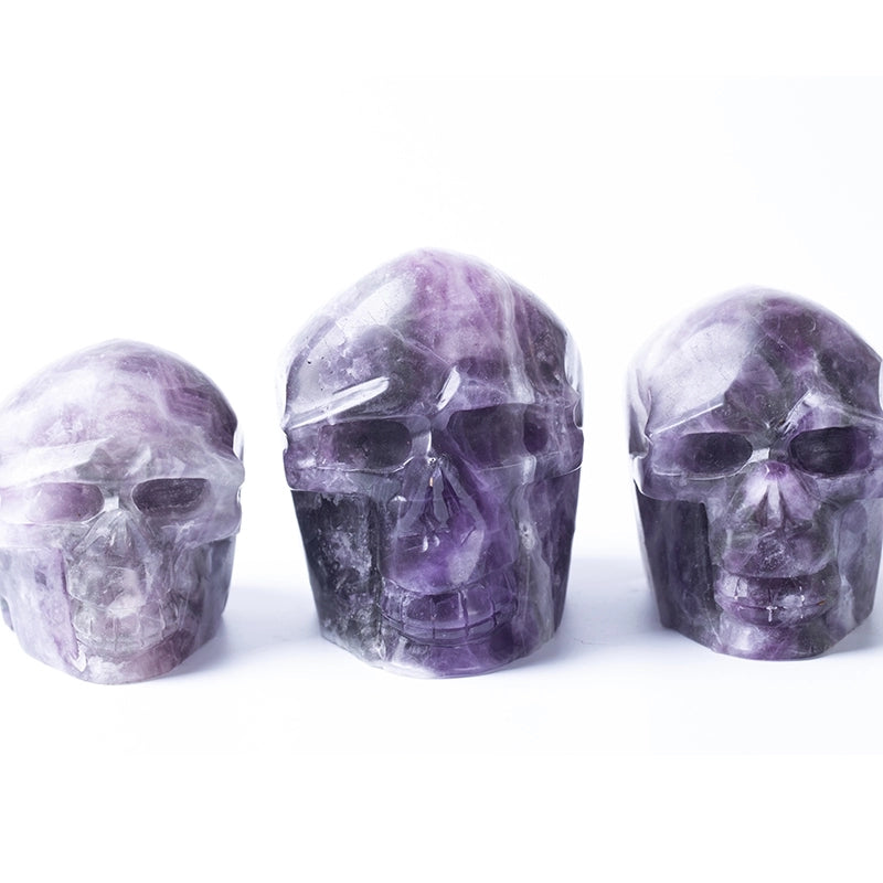 Matière cristalline naturelle Gravure de crâne Polissage du crâne
