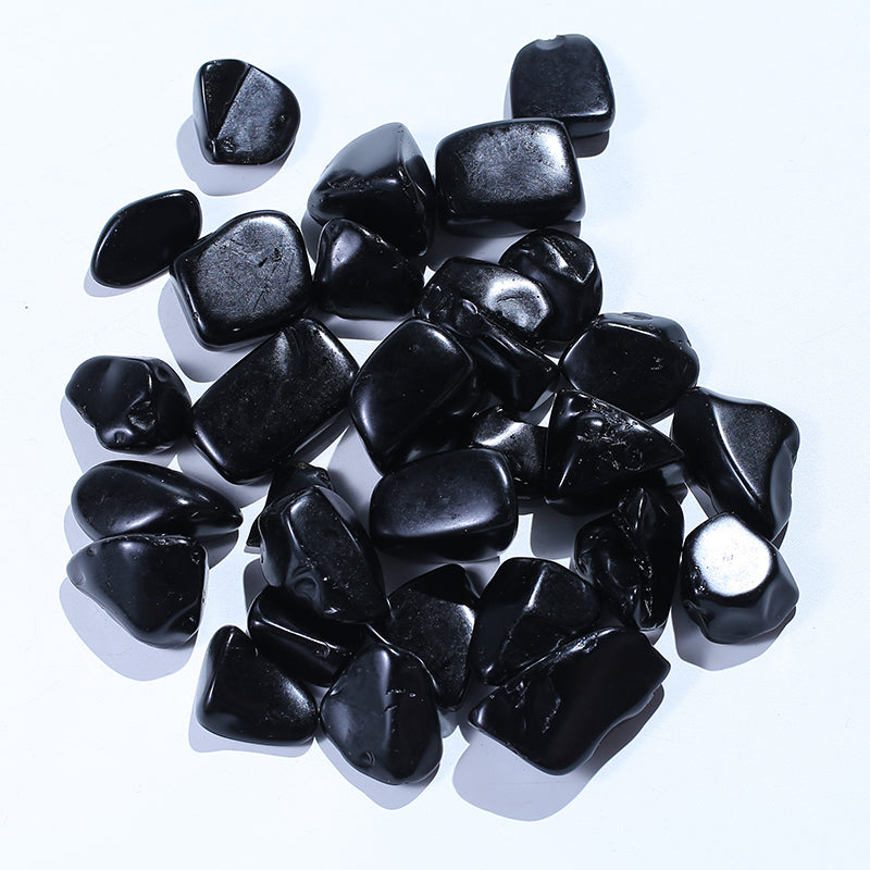 Black obsidian crystal gravel decoration 1kg