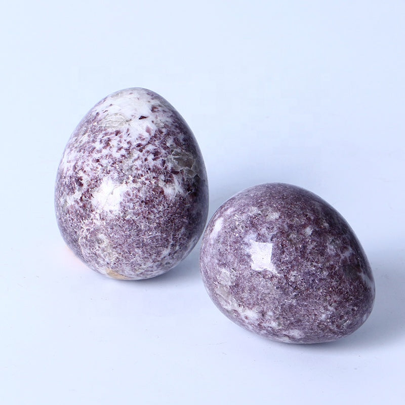 New arrival Healing Crystal Reiki Gemstone Collectible Decorative Lepidolite Eggs Crystal Eggs For Gifts