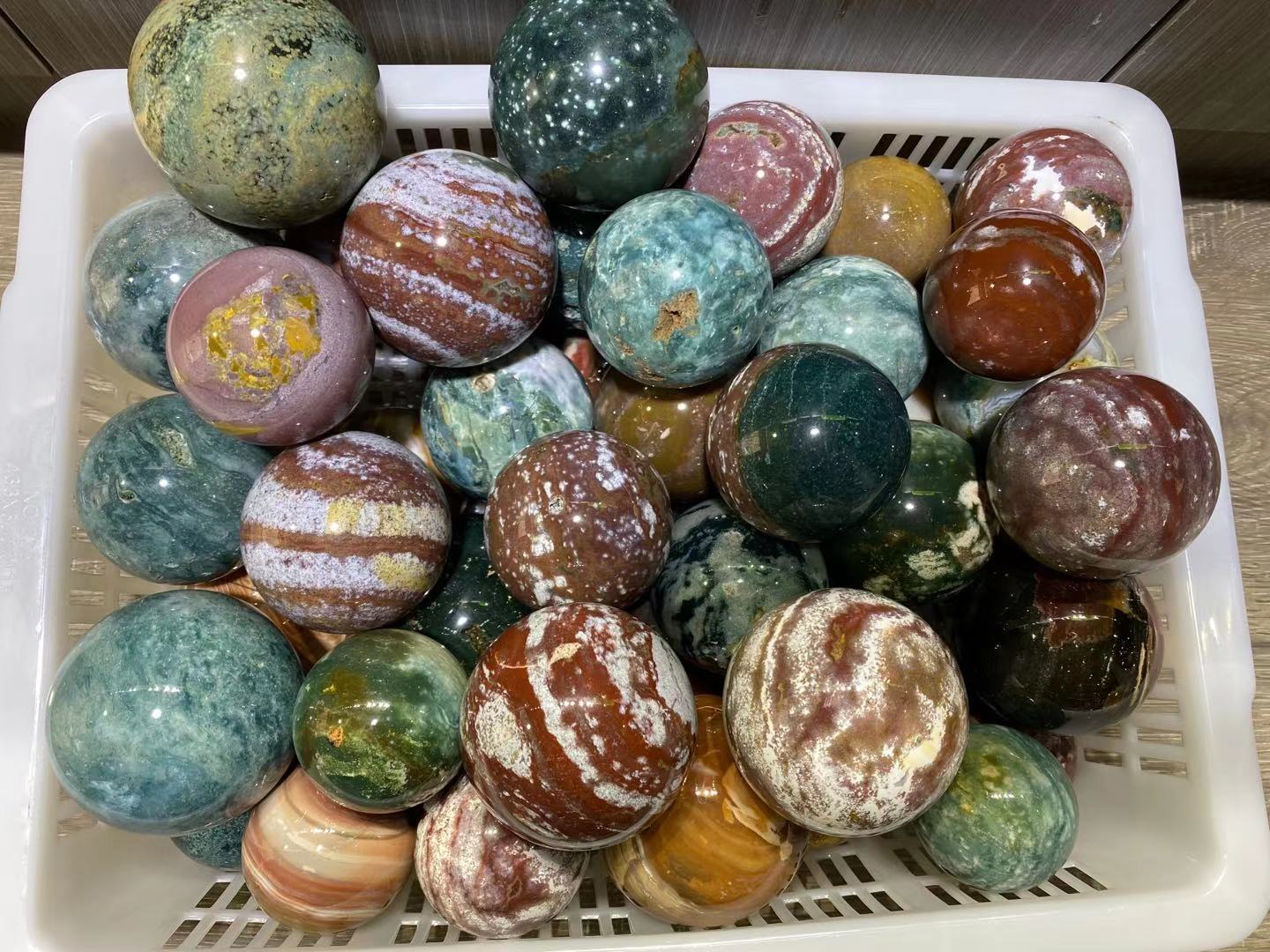 Ocean jade ball sphere crystal ball
