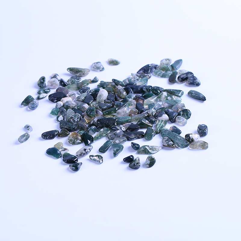 Piedra curativa de cristal de ágata de musgo con gema natural 