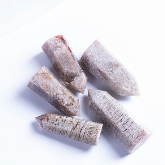 Venta al por mayor de cristal Natural a rayas, punto de cuarzo escénico, roca de cristal fantasma, varita de mil capas para regalo 