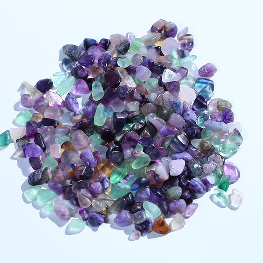 Natural colored fluorite crystal gravel
