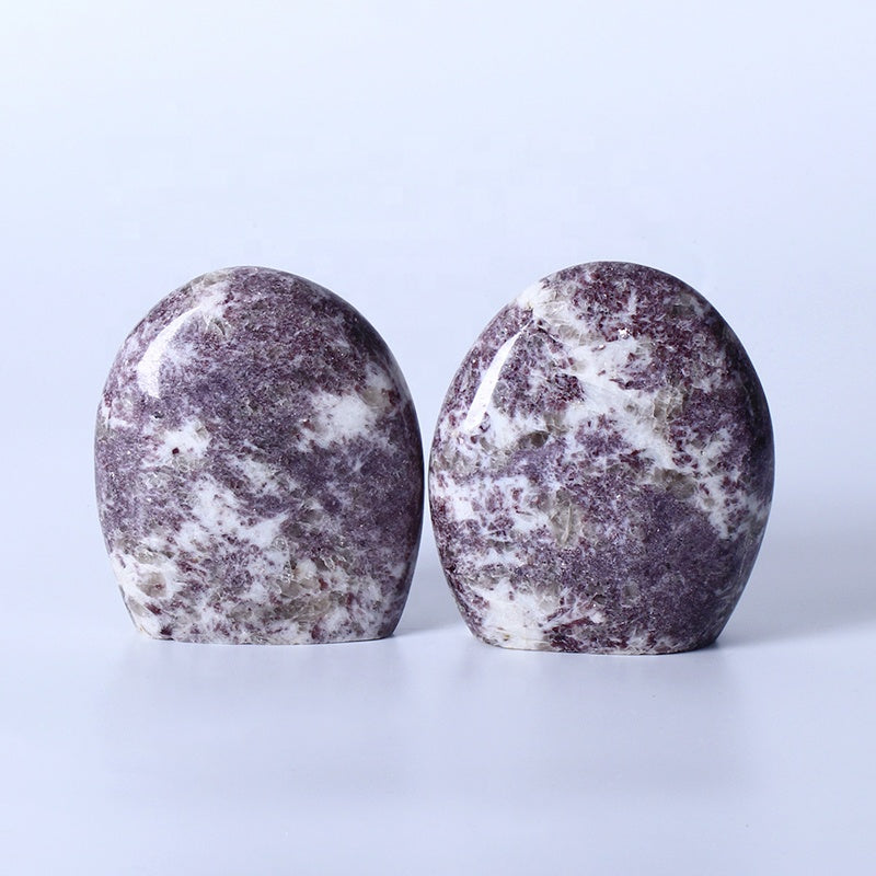Natural High Quality Rock Stone Lepidolite Standing Stones Crystal Crafts For Home Decoration