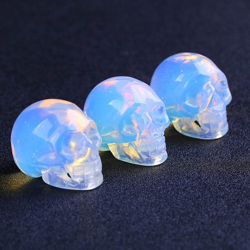 Calavera de cristal de ópalo de 2 pulgadas 