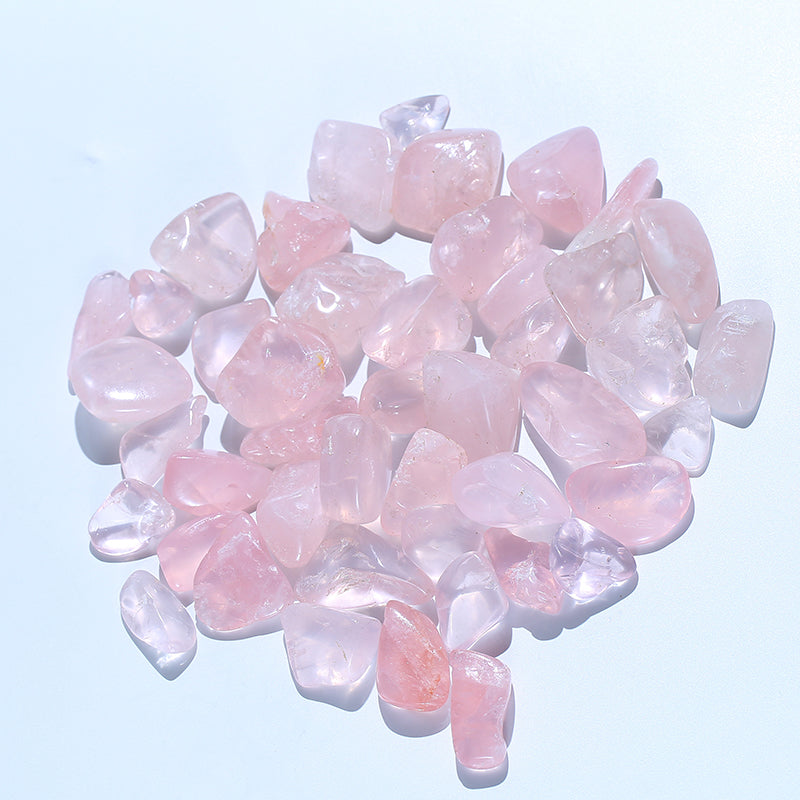 Cristales de piedras de cuarzo rosa 