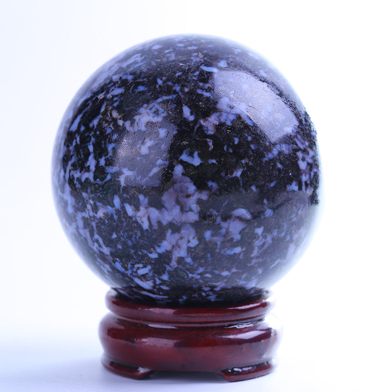 Crystal ball indigo gabbro sphere decoration  1kg