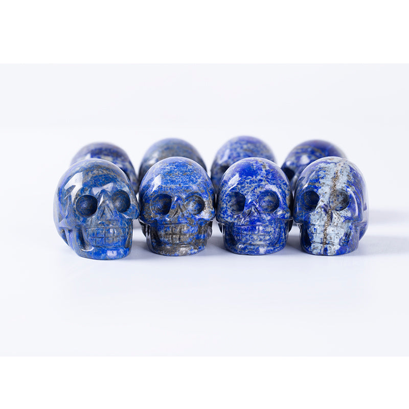 Natural engraving lapis lazuli crystal carving skull