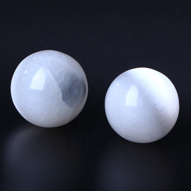Bola de cristal curativa Natural, artesanías de cristal con esfera de selenita pulida de alta calidad para decoración del hogar 