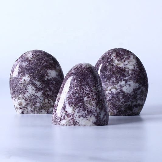 Natural High Quality Rock Stone Lepidolite Standing Stones Crystal Crafts For Home Decoration