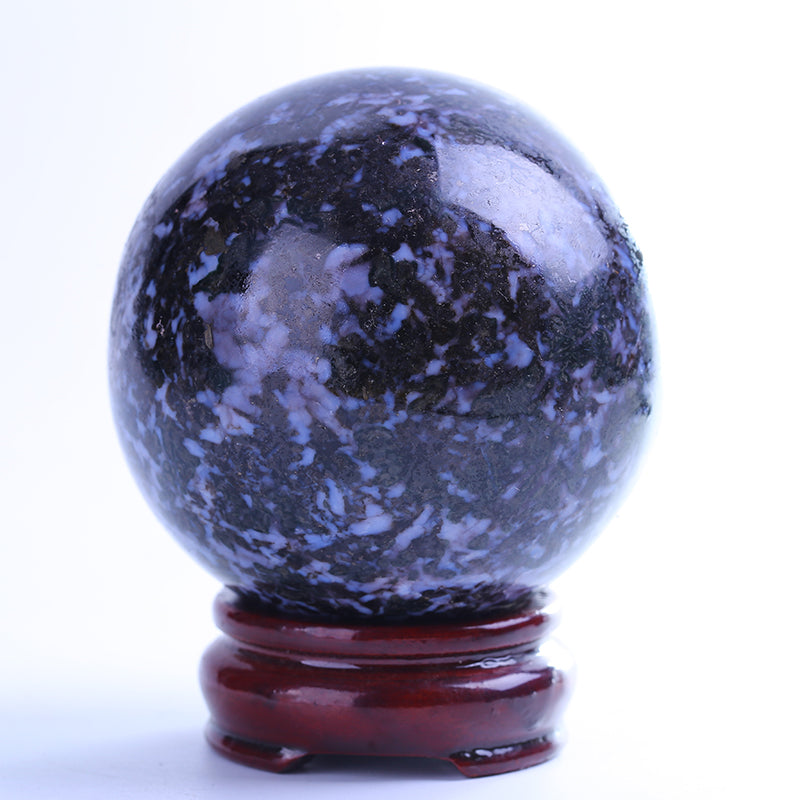 Crystal ball indigo gabbro sphere decoration  1kg
