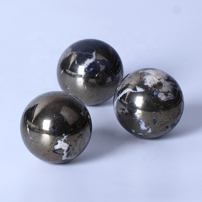 Natural Healing Stone Pyrite Ball Crystal Sphere For Decoration