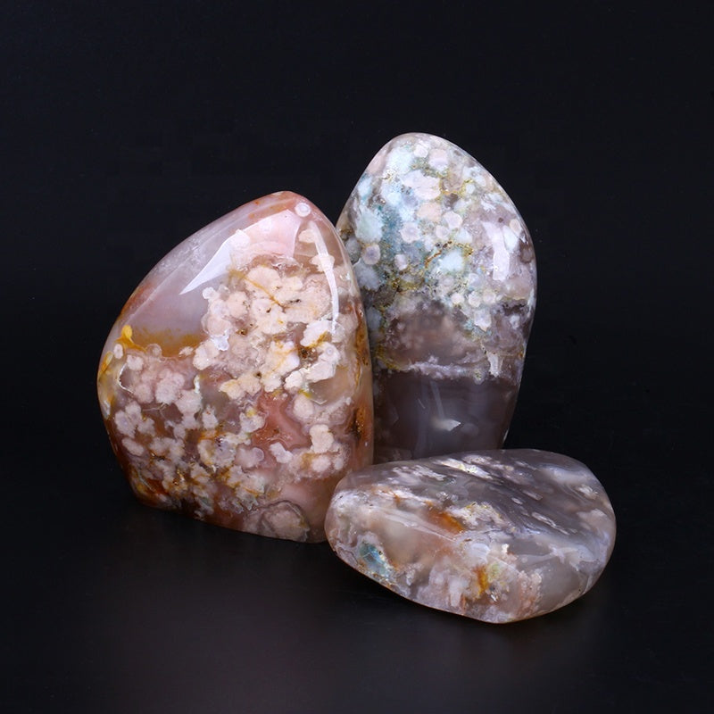 Gran oferta, curación Natural, chakras y Reiki, piedras preciosas crudas, ágata Sakura, piedra en bruto para Decoración 