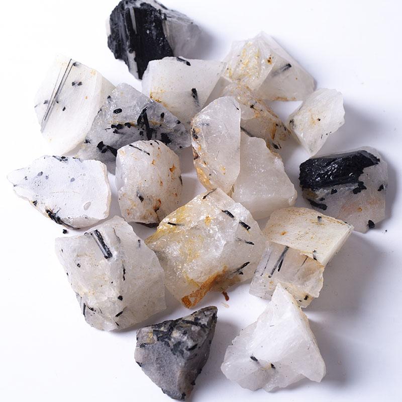 Natural crystal stone black quartz