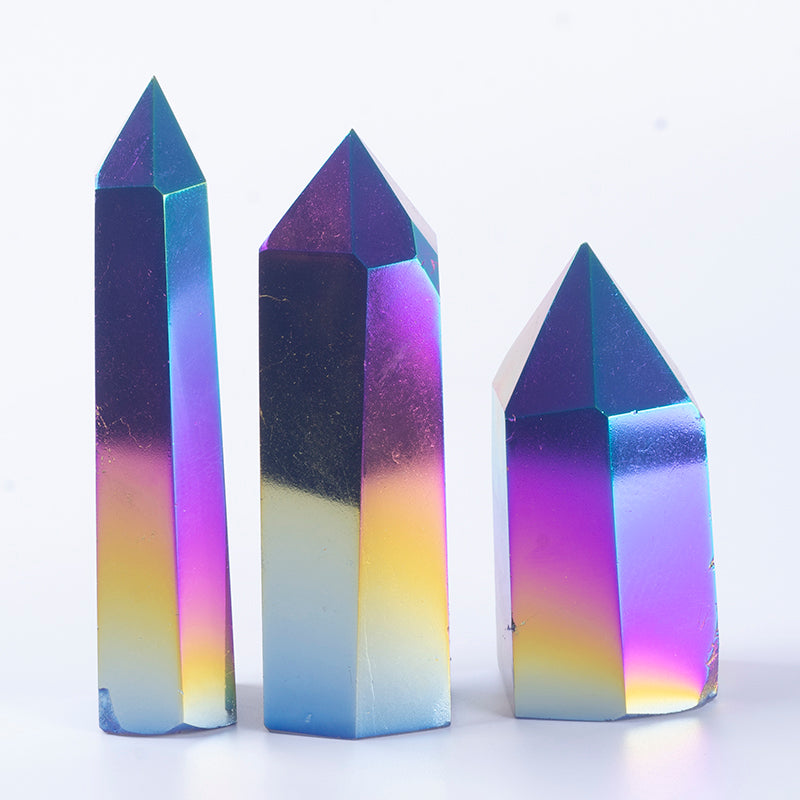 Natural crystal wand plating color paint crystal obelisk