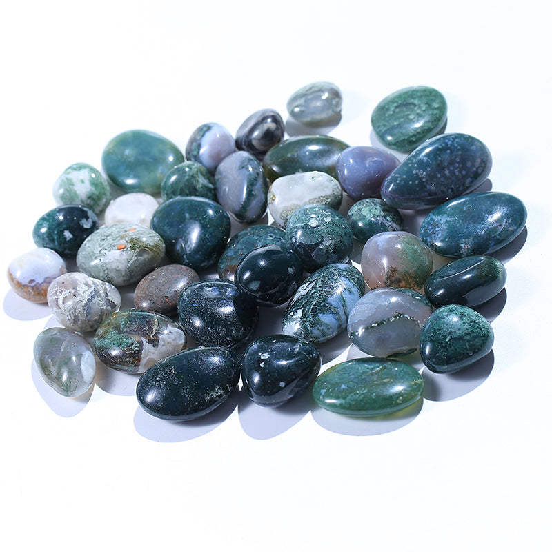 Green grass agate quartz crystal gravel 1kg