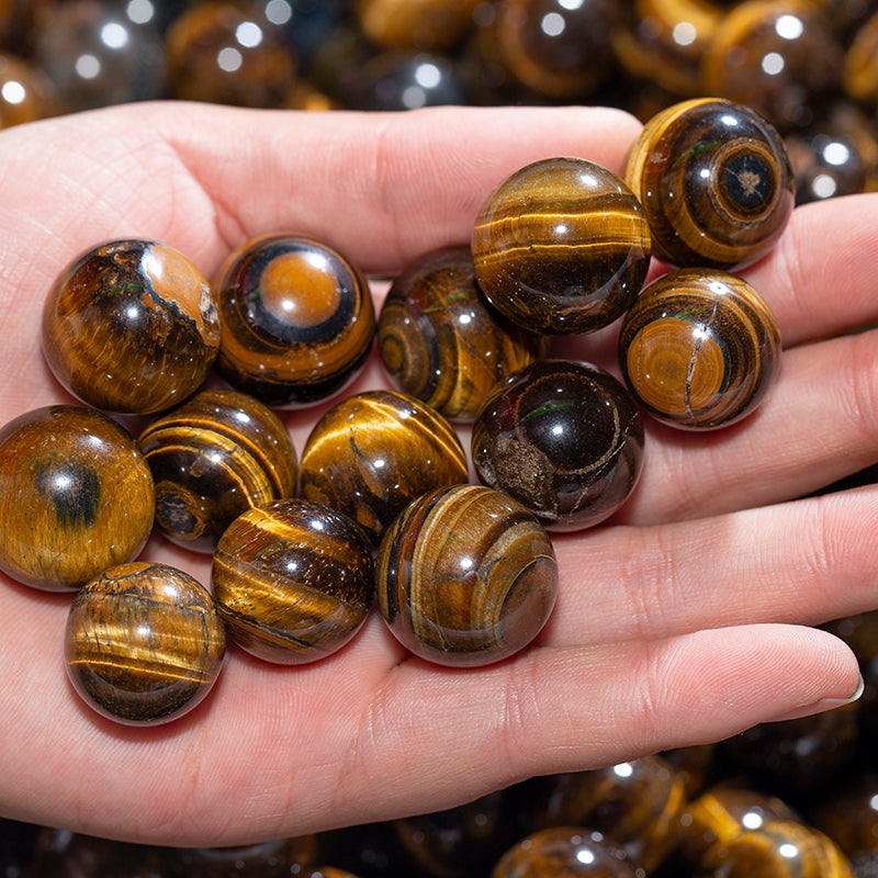 Natural crystal ball tiger eye magic ball