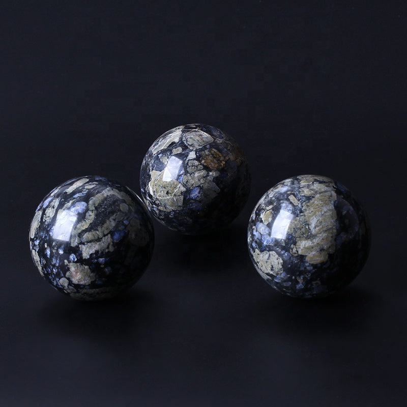 Natural Healing Crystal Blue Spots Que Sera Stone Ball Llanite Sphere For Decoration