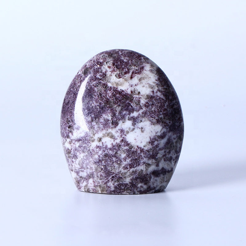 Natural High Quality Rock Stone Lepidolite Standing Stones Crystal Crafts For Home Decoration
