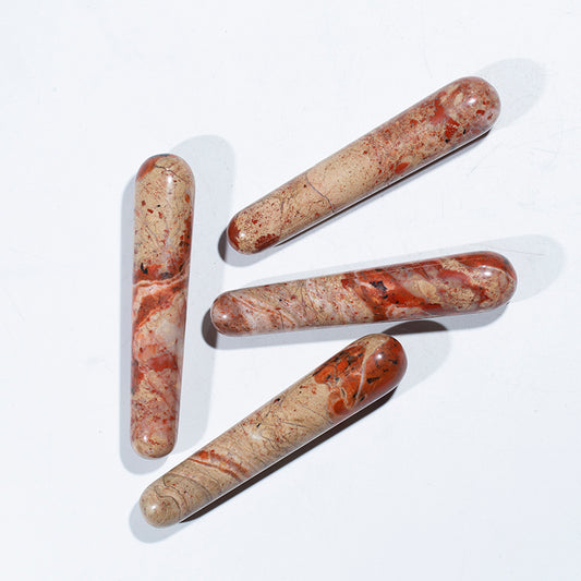 Natural quartz rainbow stone massage wands reiki healing crystal massage sticks