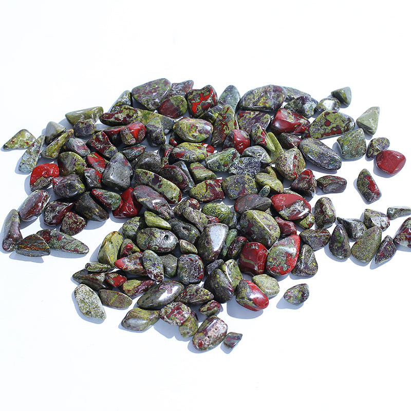 Long blood stone stone crystal gravel decoration 1kg