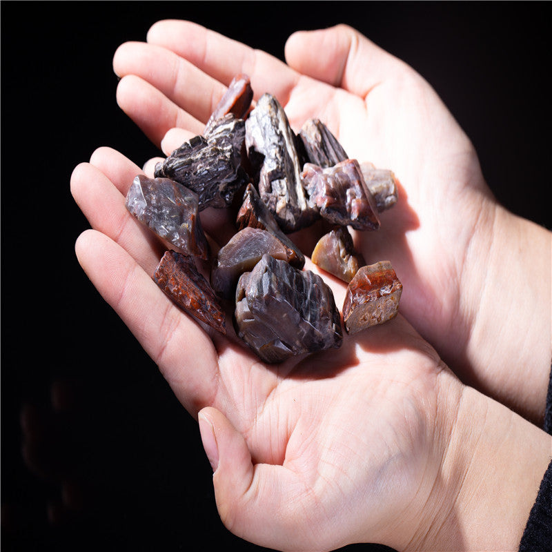 Loose jewel wood fossil yellow stone crystal gravel