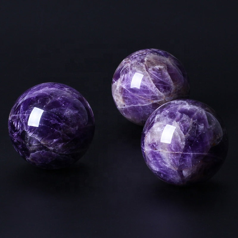 Esfera de cristal de bola de cristal de amatista curativa de calidad súper alta Natural para Decoración 