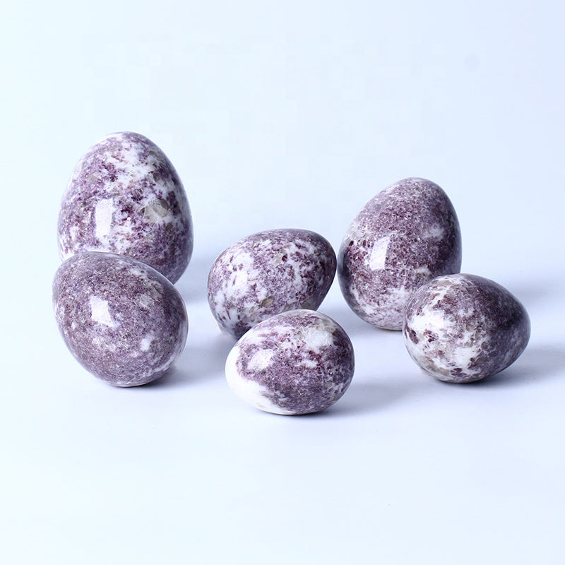New arrival Healing Crystal Reiki Gemstone Collectible Decorative Lepidolite Eggs Crystal Eggs For Gifts