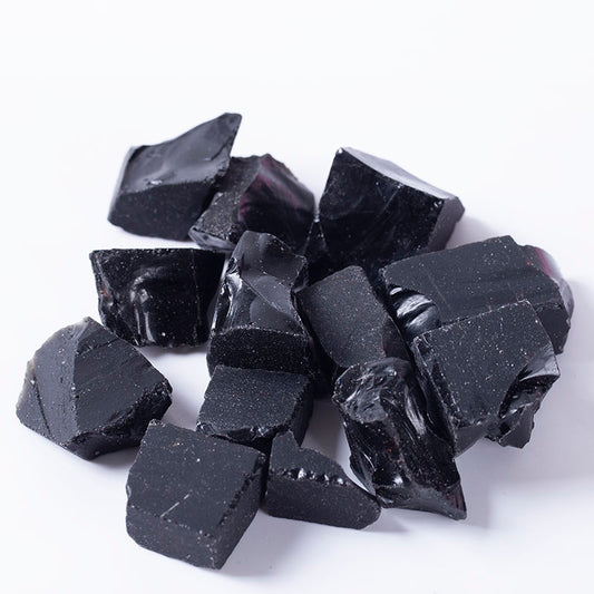 Cristales de obsidiana en bruto decoración del hogar de grava cruda 