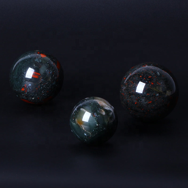 Esfera de cristal de bola de piedra de sangre africana curativa natural para decoración 
