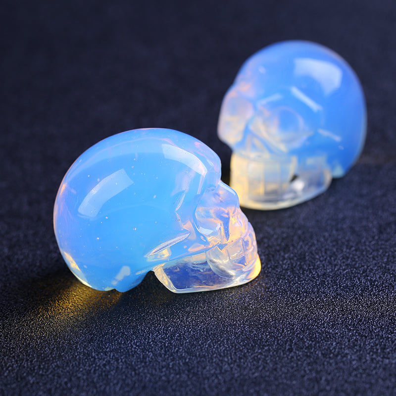 Calavera de cristal de ópalo de 2 pulgadas 