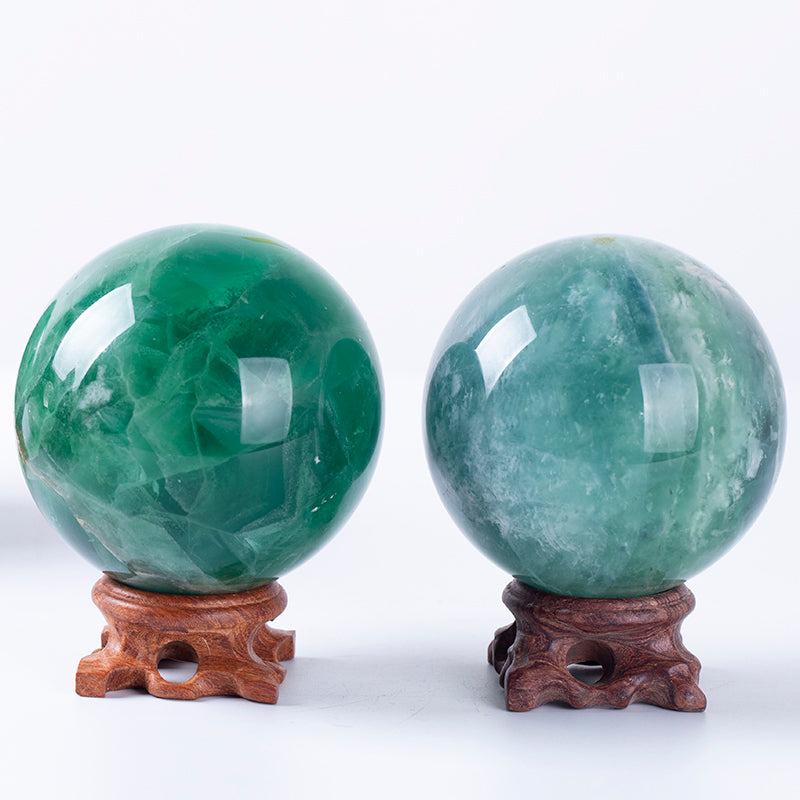 Bola de cristal de fluorita verde, para Feng Shui 