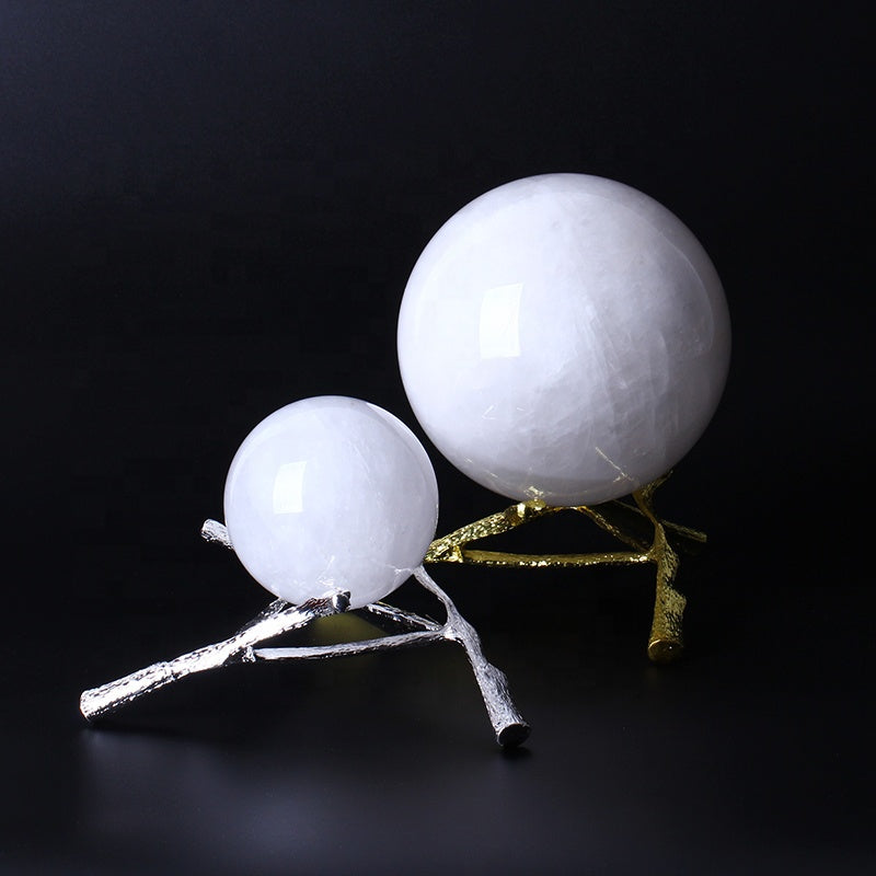Bola ganadora de cristal blanco para decoración del hogar. 