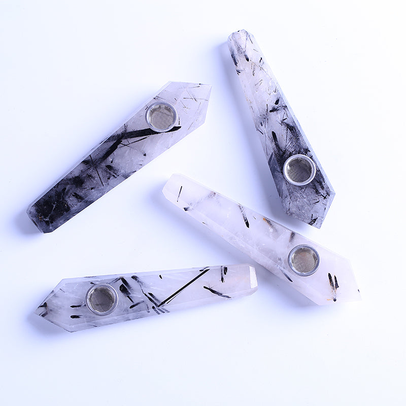 Black hair crystal cigarette pipe