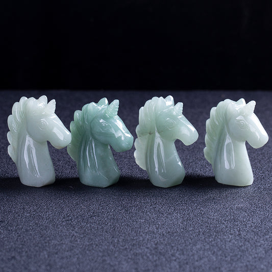 Natural crystal carving Dongling jade unicorn
