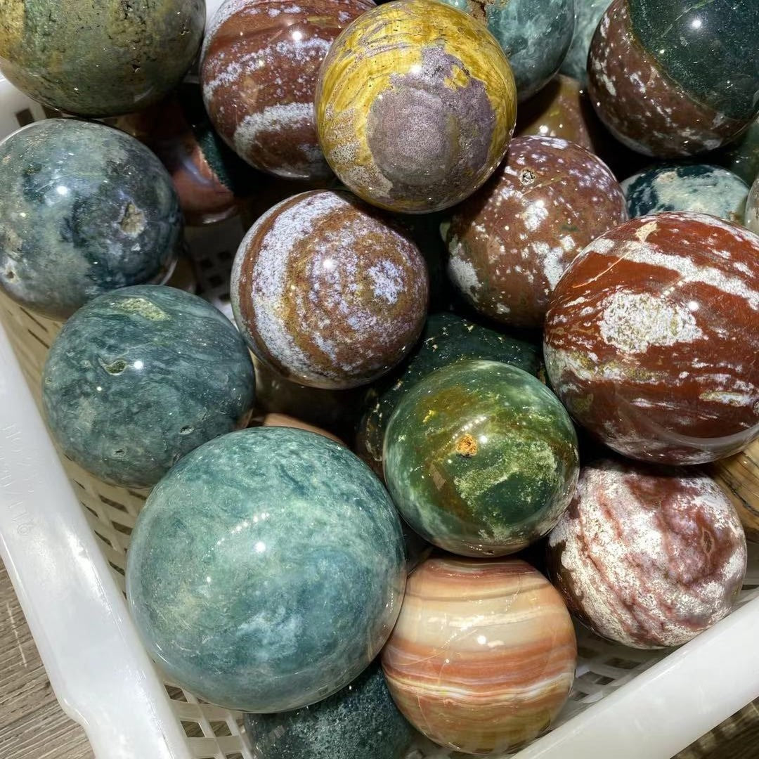 Ocean jade ball sphere crystal ball