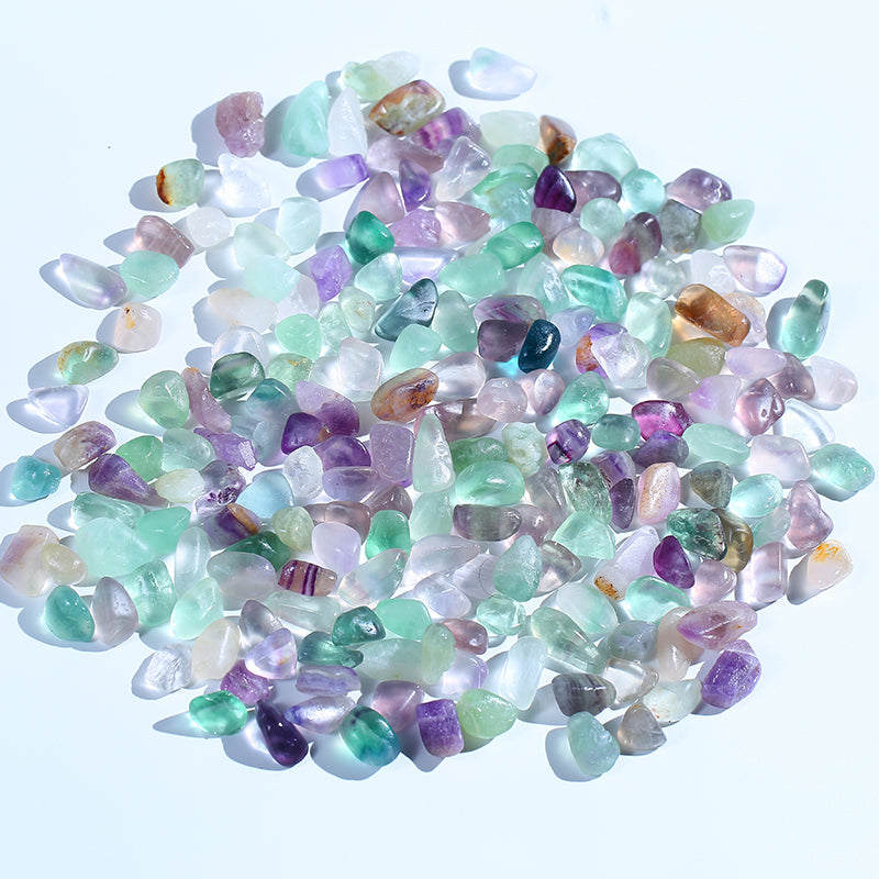 Colorful fluorite crystal gravel granules