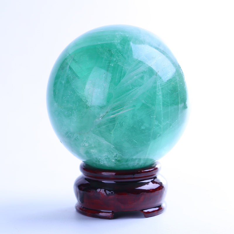 Green fluorite crystal ball 1kg