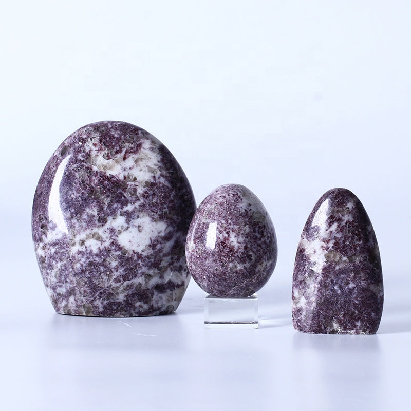 Natural High Quality Rock Stone Lepidolite Standing Stones Crystal Crafts For Home Decoration