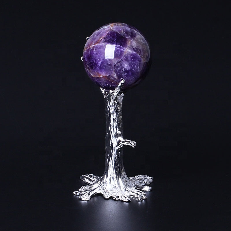 Esfera de cristal de bola de cristal de amatista curativa de calidad súper alta Natural para Decoración 