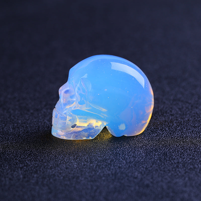 Calavera de cristal de ópalo de 2 pulgadas 